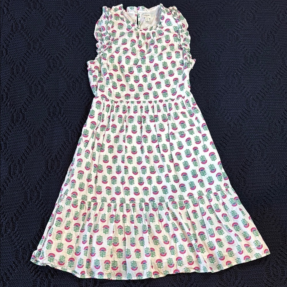 J Crew dress with flowers, women’s size 8 - Picture 2 of 15